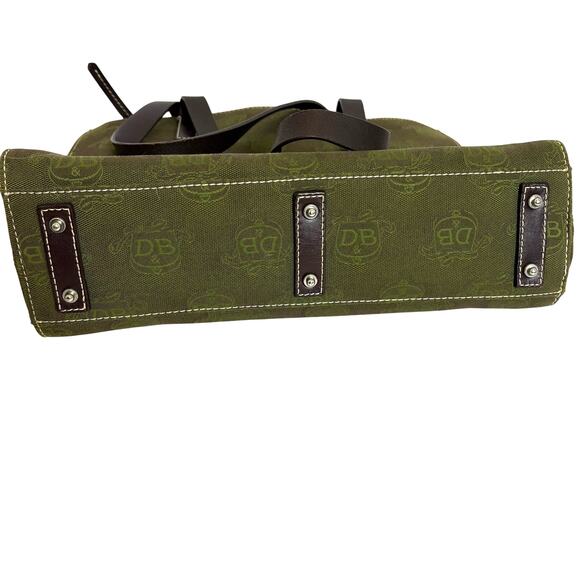 Dooney & Bourke - East/West Donegal Crest Tote Handbag  - Green/Brown - Picture 6 of 9